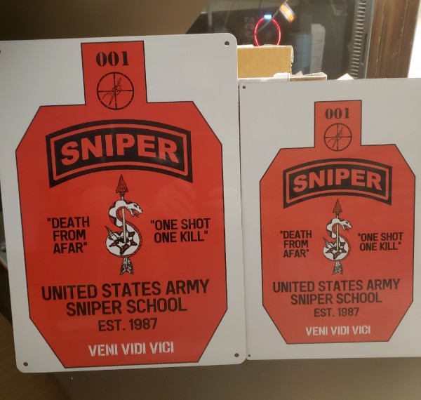 United States Army Sniper Target Sign