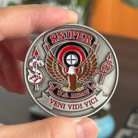 Army Sniper Association Challenge Coin - Back