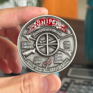Army Sniper Association Challenge Coin - Front