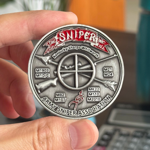 Army Sniper Association Challenge Coin - Front