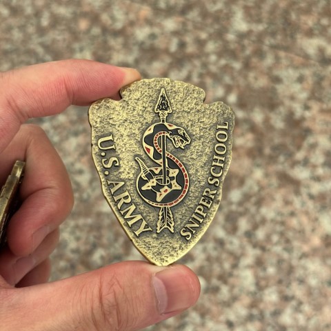 Army Sniper School Arrowhead Challenge Coin