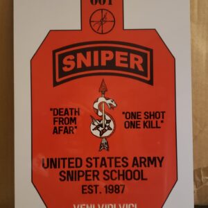 Army Sniper School Metal Target Sign