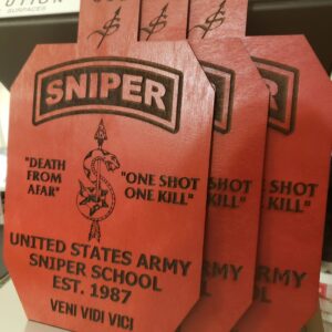 US Army Sniper School Target Silhouette Plaque
