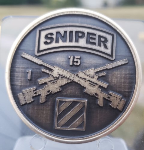CUSTOM Sniper Challenge Coin - 3rd Infantry Division