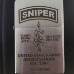 Chrome Sniper School Logo Lighter