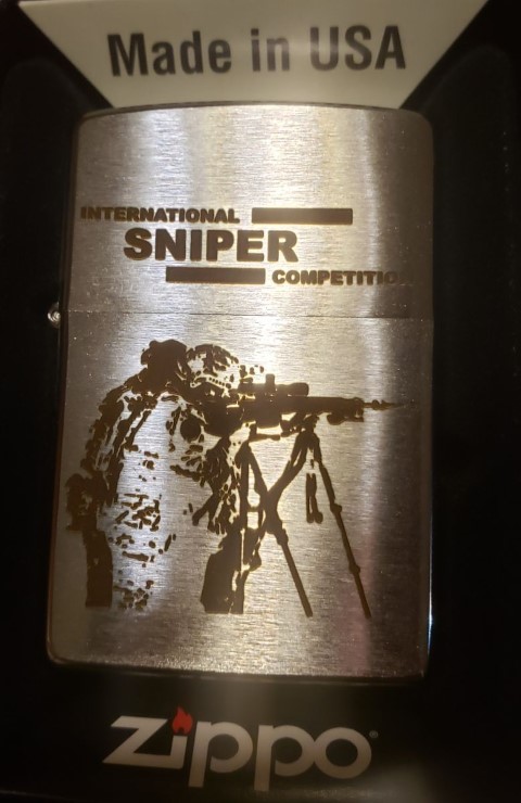 International Sniper Competition Commemorative Engraved Lighter