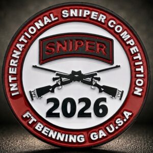 Front side of 2026 ISC Challenge Coin